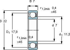 SKF627/HR11QN軸承圖紙
