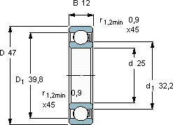 SKF6005/HR11QN軸承圖紙