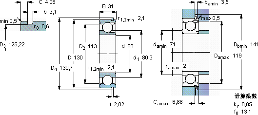 SKF312 NR軸承圖紙
