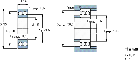 SKF4202 ATN9軸承圖紙