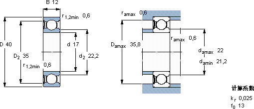SKF6203-RSH *軸承圖紙
