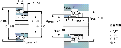 SKF1220 K + H 220軸承圖紙