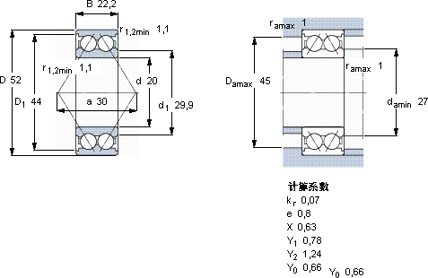 SKF3304 ATN9 *軸承圖紙