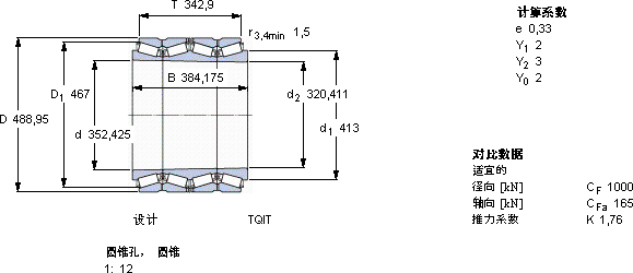 SKFBT4B  332654/HA1軸承圖紙