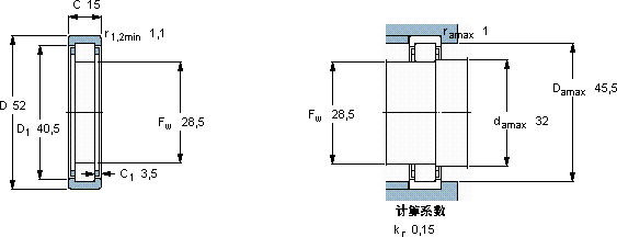 SKFRNU 304軸承圖紙