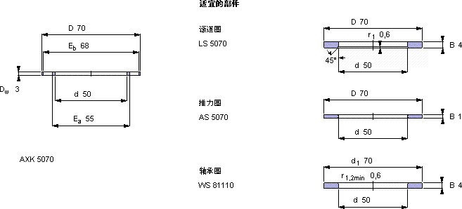 SKFAXK 5070軸承圖紙