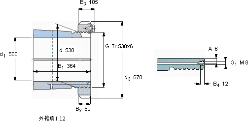 SKFOH 31/530 H軸承圖紙