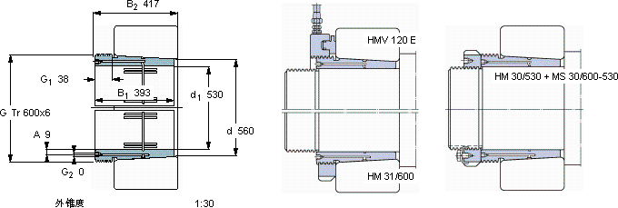 SKFAOH 241/560 G軸承圖紙