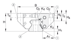 INA滑塊 RWU25-D-L-FE, 直線循環(huán)滾柱軸承及導(dǎo)軌組件 RUE25-D 用的長滑塊，脂潤滑