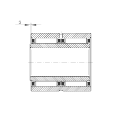 INA滾針軸承 NAO30X45X26-ZW-ASR1, 無擋邊，雙列