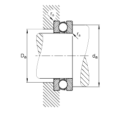 FAG推力深溝球軸承 51148-MP, 根據(jù) DIN 711/ISO 104 標(biāo)準(zhǔn)的主要尺寸，單向，可分離