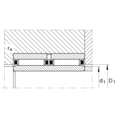INA滾針軸承 NAO30X45X26-ZW-ASR1, 無擋邊，雙列