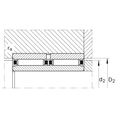 INA滾針軸承 NAO30X45X26-ZW-ASR1, 無擋邊，雙列
