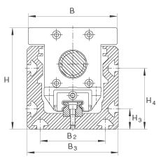 INA直線執(zhí)行器 MKUE-25-KGT05, 帶有四排球的滑塊