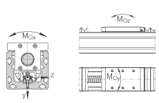 INA直線執(zhí)行器 MKUE-25-KGT05, 帶有四排球的滑塊