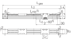 INA直線執(zhí)行器 MKLF52155-ZR, 兩個滑塊在相反方向運動