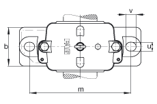 FAG直立式軸承座 S3052-H-N-FZ-BL-L + 23052-K-MB, 剖分，用于帶錐孔和緊定套的調(diào)心滾子軸承，毛氈密封，脂潤滑