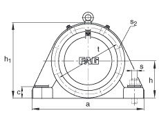 FAG直立式軸承座 BND3040-H-C-Y-AF-S, 非剖分，用于帶錐孔和緊定套的軸承，軸上帶法蘭，迷宮密封，脂潤(rùn)滑